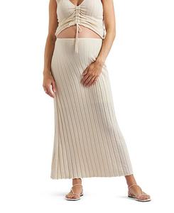 Чарли Юбка на резинке Ripe Maternity, коричневый/бежевый