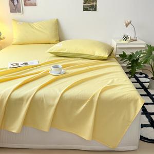 Yalu Простыня 160х230 см из 100% хлопка, цвет Xinghuang, с наволочкой