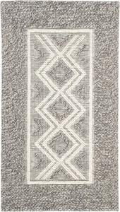 Ковер SAFAVIEH, 69 x 122 см, Vermont Collection, Grey & Ivory, ручной работы из шерсти и хлопка, идеален для помещений с высокой проходимостью: прихожая, гостиная, спальня (VRM212C)