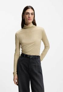 Топ BOSS Long sleeved top, Light Beige Five/Beige