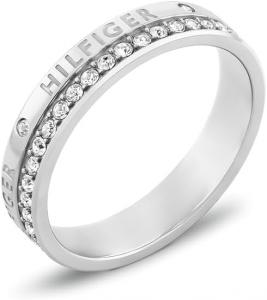Женское кольцо Tommy Hilfiger Jewelry из нержавеющей стали, украшенное кристаллами. Доступно в золоте или серебре., Silver