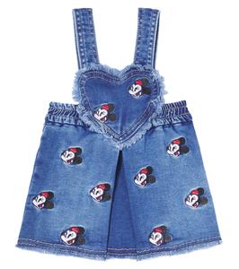 Джинсовая юбка Disney Baby с вышивкой Monnalisa, Blu Stone Denim