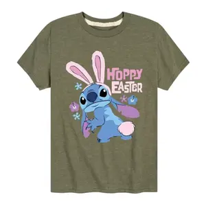Футболка с пасхальным принтом «Лило и Стич» для мальчиков 8-20 лет Disney, зеленый