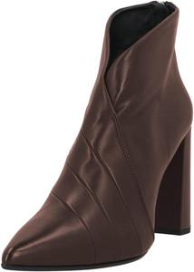 Женские ботильоны YDN с заостренным носком, стильные, на высоком толстом каблуке, с задней молнией, удобные для повседневной носки, короткие ботинки, размеры 4-16 US, Saddle Brown