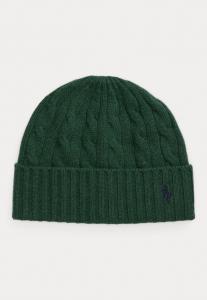 Шапка Polo Ralph Lauren CABLE KNIT MERINO WOOL BLEND BEANIE, Vintage Pine/Dark Green
