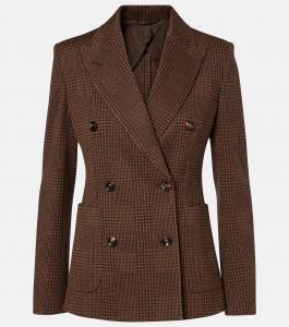 Клетчатый блейзер Zulma из смеси хлопка и шерсти Max Mara, Princ. Di Galles