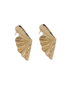 Женские серьги-подвески «Веер» Sohi, gold