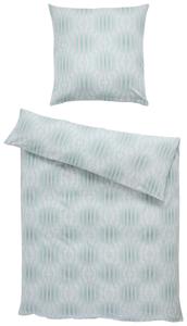 Estella Постельное белье из фланели, 135x200 см, зеленый с графическим рисунком