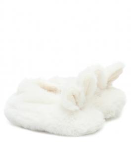 Детские тапочки из искусственного меха Bonpoint, белый
