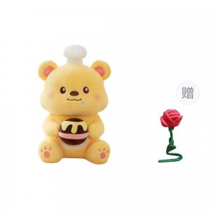 Шляпа шефа медвежонок в банке с медом плюшевая кукла высота 40см/50см/60см XUANBEIBEI, желтый