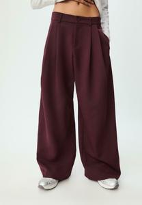 Брюки Stradivarius WIDE LEG SMART WITH DARTS, Dark Red
