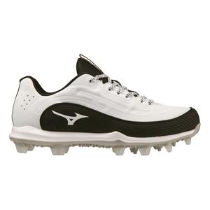 Бутсы для софтбола Mizuno Finch Elite 6 Low 320687-0090, белые, черные, ACAD214 Mizuno, белый