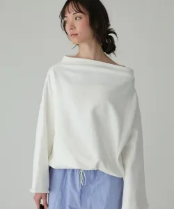 Флисовый пуловер с завязками по низу Babylone, цвет White 10