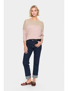 Вязаный свитер MilaSZ свободного кроя в цвете Plaza Taupe Pink Stripe SAINT TROPEZ