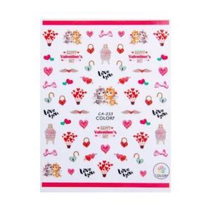 Наклейки для ногтей, Тонкие, Самоклеящиеся, ко Дню святого Валентина № СА-233 MollyLac, Molly Lac