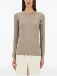 Футболка с длинными рукавами Brunello Cucinelli, коричневый