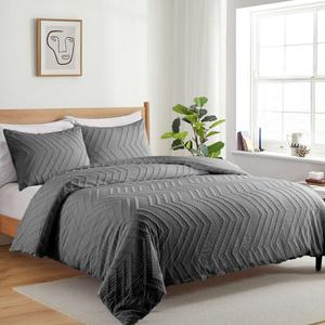 Комплекты пододеяльников из 3 предметов, комплекты постельного белья размера «queen-size» или «king-size» Peace Nest, цвет Dark Gray/Wave