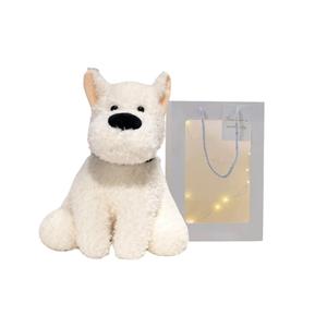 Плюшевая кукла щенка вест хайленд уайт терьера высота 30см/35см Fat Fat Dragon, белый