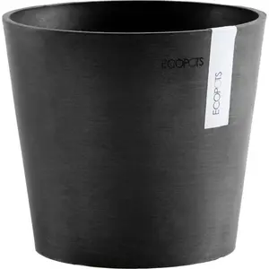 Цветочный горшок ECOPOTS «AMSTERDAM Mini Dark Grey», ШxГxВ: 17x17x14,9 см, темно-серый