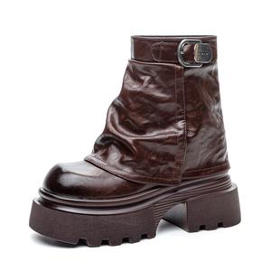 Ботильоны женские 11 см Shoe cabinet floral language, Brown