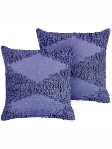 Декоративная подушка Beliani 2er Set Deko RHOEO, фиолетовый