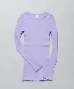 Хлопковый ребристый пуловер с круглым вырезом