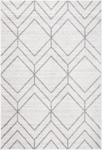 Ковер SAFAVIEH, 77 x 122 см, Adirondack Collection, Light Grey и Dark Grey, современный геометрический дизайн, не линяет и прост в уходе, идеален для помещений с высокой проходимостью: прихожая, гостиная, спальня (ADR241G)