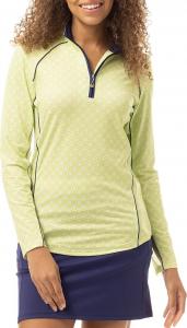 SanSoleil Женская рубашка Sunglow с длинным рукавом и воротником-стойкой