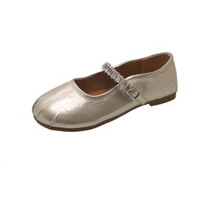 Туфли Мэри Джейн на плоской подошве женские BINGO DUCK, Ecru