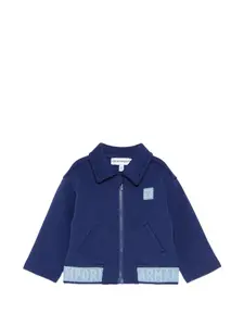 Толстовка на молнии с нашивкой-логотипом Emporio Armani Kids, синий