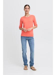 Свитер стандартной вязки PZSARA цвета Дюбарри Меланж Pulz