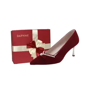 DAPHNE Стройные каблуки на высоком каблуке 5,5 см женские красные экрю, цвет Ecru
