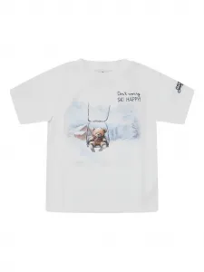 Футболка с графичным принтом Mc2 Saint Barth Kids, белый