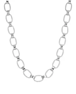 Женское серебряное ожерелье из звеньев 2028, silver