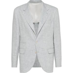 Brunello Cucinelli Однобортный длинный пиджак, Light Gray