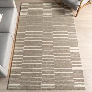 nuLOOM Tanaia полосатый шерстяной ковер 153 x 244 см для гостиной, спальни, столовой, кухни, Tanaia Taupe