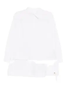 Рубашка с присборенной талией Yohji Yamamoto, белый