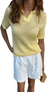 Женская летняя поло с коротким рукавом, дышащая, элегантная Kelsiop