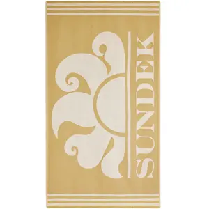 Sundek Fouta жаккардовое пляжное полотенце с логотипом, золотой
