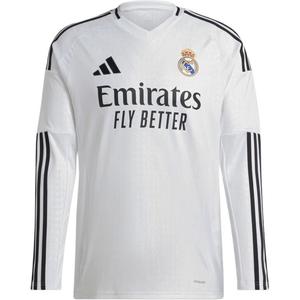 Домашняя футболка Real Madrid 24/25 с длинным рукавом, белая Adidas, белый