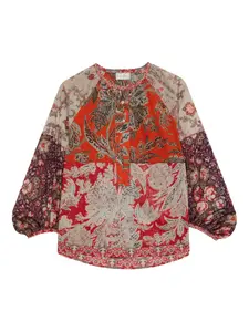 Рубашка Dante в технике пэчворк с объемными рукавами Pierre-Louis Mascia, нейтральный