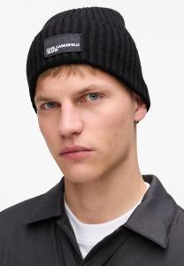 Шапка Karl Lagerfeld Jeans TURNED UP BEANIE, Black