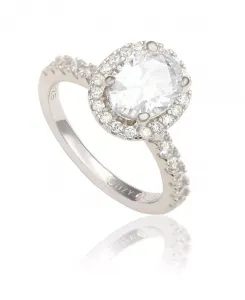 Кольцо Suzy Levian из стерлингового серебра с овальным кубическим цирконием Suzy Levian New York, white
