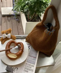 Сумка aimoha -select-/Вязаная сумка с ретро-узором Aimoha - Select -, цвет Chocolate