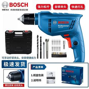 Дрель электрическая Bosch GBM400 + набор инструментов, патрон