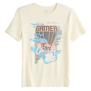 Футболка с коротким рукавом и принтом для мальчиков 8-20 лет на каждый день Sonoma Goods For Life, цвет go gamer arcade ivory