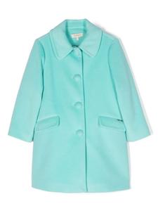 TWINSET Kids однобортный тренч, синий