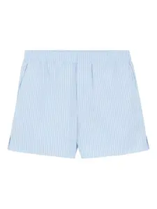 Полосатые шорты с эластичным поясом AMI Paris, синий
