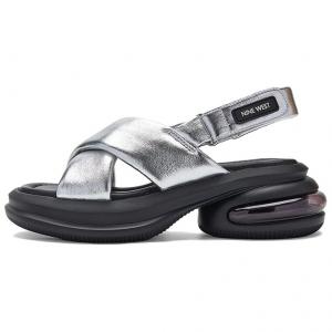 NINE WEST Сандалии на одной бляшке 6 см женские серебристые, цвет Silver