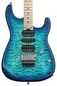 Электрогитара Charvel MJ San Dimas Style 1 HSH FR M QM - Caribbean Burst